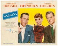 6b885 SABRINA LC #1 '54 3-shot portrait of Audrey Hepburn, Humphrey Bogart & William Holden!
