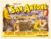 6b353 SAN ANTONE TC '53 cowboy Rod Cameron & pretty High Noon girl Katy Jurado in Texas!