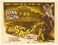 6b354 SAN ANTONIO TC R56 Errol Flynn, hellhole of the southwest where a loaded gun was the only law