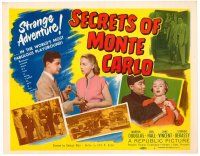 6b366 SECRETS OF MONTE CARLO TC '51 Warren Douglas, Lois Hall, strange adventure!