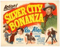 6b376 SILVER CITY BONANZA TC '51 art of Rex Allen & Koko, Buddy Ebsen, Mary Ellen Kay!
