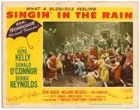 6b916 SINGIN' IN THE RAIN LC #8 '52 Gene Kelly doing Gotta Dance, Gotta Dance! w/ many people!