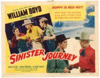6b379 SINISTER JOURNEY TC '48 William Boyd as Hopalong Cassidy breaks up a fight by train!