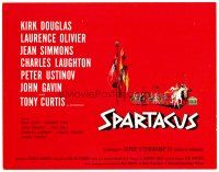 6b394 SPARTACUS TC '61 classic Stanley Kubrick & Kirk Douglas gladiator epic!
