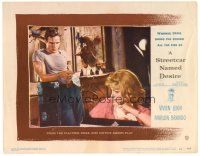 6b934 STREETCAR NAMED DESIRE LC #4 '51 Marlon Brando confronts Vivien Leigh, Elia Kazan classic!