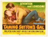 6b411 TAMING SUTTON'S GAL TC '57 she's seventeen & lonesome and kissing in the hay!