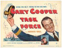 6b416 TASK FORCE TC '49 Delmer Daves, great image of Gary Cooper in uniform tipping his hat!