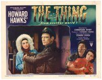 6b953 THING LC #7 '51 Howard Hawks classic, Kenneth Tobey & Margaret Sheridan close-up!