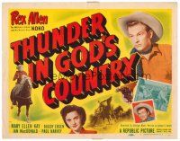 6b425 THUNDER IN GOD'S COUNTRY TC '51 Arizona cowboy Rex Allen & his Wonder Horse Koko!