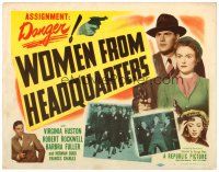 6b451 WOMEN FROM HEADQUARTERS TC '50 Virginia Huston, Robert Rockwell, assignment: danger!