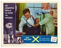 6b994 X: THE MAN WITH THE X-RAY EYES LC #8 '63 Harold Stone fights with crazed Ray Milland!