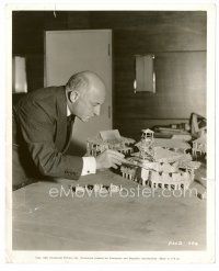 6c152 BUCCANEER candid 8x10 still '38 director Cecil B. DeMille with model of Barataria!