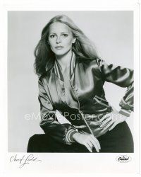 6c186 CHERYL LADD 8x10 publicity still '77 sexy in unzippered jacket with facsimile signature!