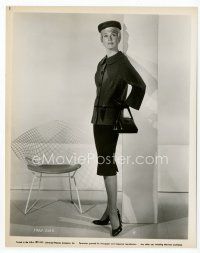 6c243 DORIS DAY 8x10.25 still '60 full-length sexy wardrobe test shot w/purse from Midnight Lace!