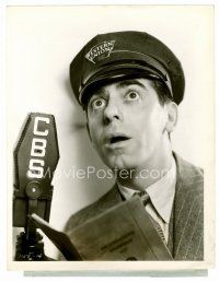 6c262 EDDIE CANTOR 8x10 radio still '35 in Western Union cap launching his new radio show!