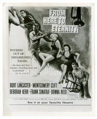 6c299 FROM HERE TO ETERNITY 8x10 still '53 Fred Zinnemann classic, cool artwork still of cast!