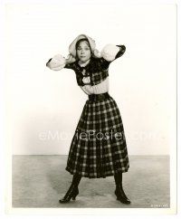 6c321 GIGI deluxe 8x10 still '58 cool full-length image of pretty Leslie Caron in title role!