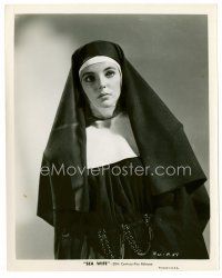 6c420 JOAN COLLINS 8x10 still '53 wonderful close portrait of starlet as nun in Sea Wife!