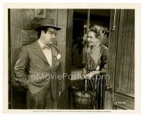 6c464 LITTLE GIANT 8x10 still '46 Lou Costello holds door for old lady carrying bucket!