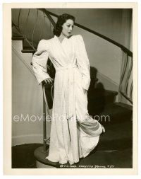 6c476 LORETTA YOUNG 8x10 still '30s full-length fashion tie-up portrait wearing robe!