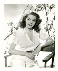 6c555 NAN WYNN 8x10 still '40s great seated portrait of pretty actress!