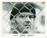 6c585 ONE FLEW OVER THE CUCKOO'S NEST 8x10 still '75 classic image of Jack Nicholson behind fence!
