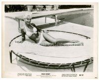 6c615 PRIVATE PROPERTY 8x10 still '60 full-length sexy Kate Manx wearing bikini on trampoline!