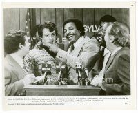 6c639 ROCKY 8x10 still '77 Sylvester Stallone & Carl Weathers at press conference, boxing classic!