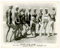 6c694 SOME LIKE IT HOT 8x10 still '59 Jack Lemmon in drag with nine sexy girls in swimsuits!