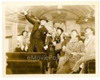 6c706 SPEAK EASILY 8x10 still '32 Buster Keaton on train with Hedda Hopper, Jimmy Durante & more!