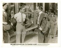6c723 STRAWBERRY BLONDE 8x10 still '41 James Cagney & guy get ready to fight outside barber shop!