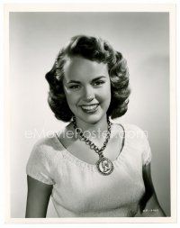 6c746 TERRY MOORE 8x10 still '50 sexy waist-high smiling portrait from Two of a Kind by Coburn!