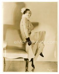 6c750 THELMA TODD 7.5x9.5 still '20s full-length portrait of the sexy actress sitting on chair arm!