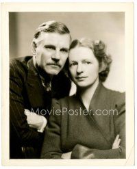 6c809 WALTER HUSTON deluxe 8x10 still '30s cool Pinchot portrait of the actor & his wife!