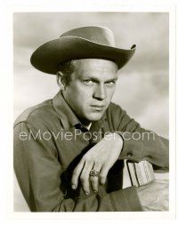 6c812 WANTED DEAD OR ALIVE TV 7x9 still '50s great close up of super young cowboy Steve McQueen!