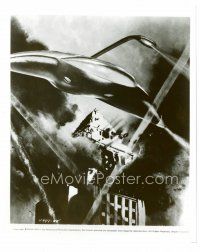 6c813 WAR OF THE WORLDS 8x10 still R77 H.G. Wells & George Pal classic, alien warship attacking!
