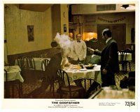 6c022 GODFATHER color 8x10 still '72 Al Pacino kills Sterling Hayden & Al Lettieri after dinner!