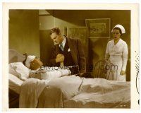 6c026 GREAT GUY color 8x10 still '36 great image of James Cagney at bedside!