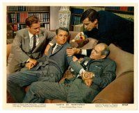 6c037 NORTH BY NORTHWEST color EngUS 8x10 still #11 '59 Martin Landau forces Cary Grant to drink!