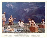 6c050 SOUND OF MUSIC color 8x10 still '66 cool image of Julie Andrews & kids singing on mountain!