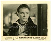 6c581 ON THE WATERFRONT English FOH LC '55 directed by Elia Kazan, classic image of Marlon Brando!