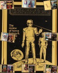 6d027 LOT OF 8 CINEFANTASTIQUE MAGAZINES '81 - '83 in a printed binder from the company!