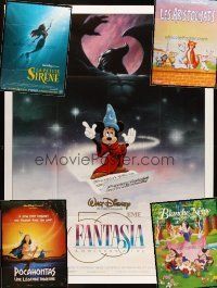 6d042 LOT OF 15 FOLDED CARTOON FRENCH ONE-PANELS '90 - '05 Disney & much more!