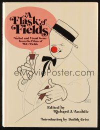6d161 FLASK OF FIELDS 1st edition hardcover book '72 from the films of W.C. Fields, Hirschfeld art!