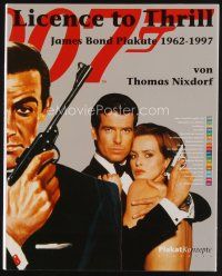 6d168 LICENCE TO THRILL signed 1st edition German hardcover book '97 by author, James Bond posters!