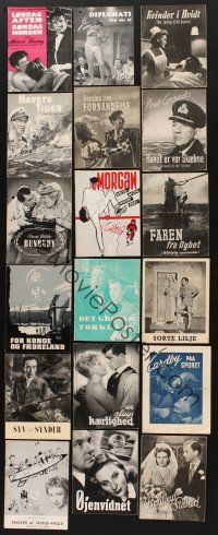 6d034 LOT OF 18 DANISH PROGRAMS FROM ENGLISH MOVIES '40s-60s lots of great different images!