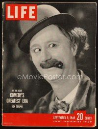6d148 LIFE MAGAZINE magazine September 5, 1949 article on comedy's greatest era with Ben Turpin!