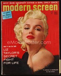 6d136 MODERN SCREEN magazine June 1955 incredible portrait of sexy Marilyn Monroe, in her defense!