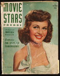 6d142 MOVIE STARS PARADE magazine October 1948 portrait of sexy smiling Rita Hayworth by Coburn!