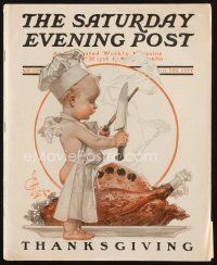 6d144 SATURDAY EVENING POST magazine Nov 13, 1909 art of Cupid & turkey by Leyendecker!